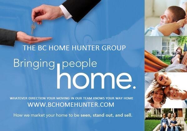 THE BC HOME HUNTER GROUP REAL ESTATE TEAM Your Urban & Suburban Real Estate Experts  If your a Metro Vancouver, Fraser Valley, BC Home Hunter you should seriously consider signing up for our new home buyers program!  Sign up today for our exclusive BCHHG Insider’s Club where you will receive:  ACCESS to upcoming developments before VIP agents and the public Choice of floor plans and LOWEST pricing Lawyer review of your Agreement of Purchase and Sale at no charge Our monthly BCHH Truth About Real Estate newsletter on insider info for upcoming projects and market report. 0$ Assignment fee at any project we represent Caps on development levies at any project we represent Our exclusive BCHH Concierge Service throughout the entire process!  Just call or email our sales team at THE BC HOME HUNTER GROUP any time to register today, 604-767-6736  WWW.BCHOMEHUNTER.COM WWW.VANCOUVERHOMEHUNTER.COM WWW.FRASERVALLEYHOMEHUNTER.COM